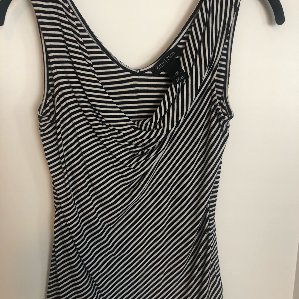 White House Black Market Striped shell top